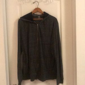 Light weight cotton full zip hoodie